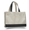 BAGANDTOTE CANVAS TOTE BAG BLACK Cotton Canvas Tote Bag with Inside Zipper Pocket