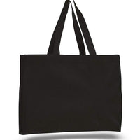 BAGANDTOTE CANVAS TOTE BAG BLACK Full Gusset Heavy Cheap Canvas Tote Bags