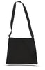 BAGANDTOTE CANVAS TOTE BAG BLACK Small Messenger Canvas Tote Bag with Long Straps