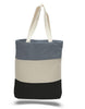 BAGANDTOTE CANVAS TOTE BAG BLACK Wholesale Heavy Canvas Tote Bags Tri-Color