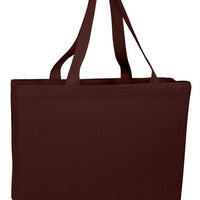 BAGANDTOTE CANVAS TOTE BAG CHOCOLATE Full Gusset Heavy Cheap Canvas Tote Bags