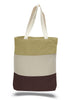 BAGANDTOTE CANVAS TOTE BAG CHOCOLATE Wholesale Heavy Canvas Tote Bags Tri-Color