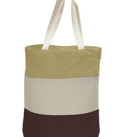 BAGANDTOTE CANVAS TOTE BAG CHOCOLATE Wholesale Heavy Canvas Tote Bags Tri-Color