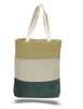 BAGANDTOTE CANVAS TOTE BAG FOREST GREEN Wholesale Heavy Canvas Tote Bags Tri-Color