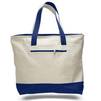 BAGANDTOTE CANVAS TOTE BAG Heavy Canvas Zippered Shopping Tote Bags