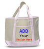 BAGANDTOTE CANVAS TOTE BAG LIGHT PINK CUSTOM JUMBO SIZE HEAVY CANVAS DELUXE TOTE BAG