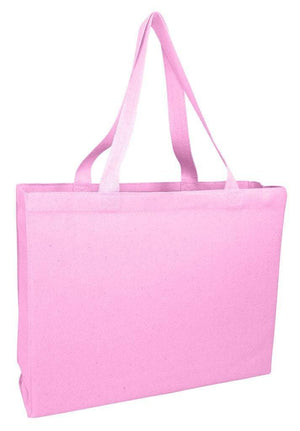 BAGANDTOTE CANVAS TOTE BAG LIGHT PINK Full Gusset Heavy Cheap Canvas Tote Bags