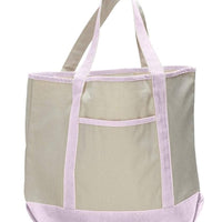 BAGANDTOTE CANVAS TOTE BAG LIGHT PINK Jumbo Size Heavy Canvas Deluxe Tote Bag