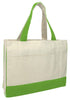 BAGANDTOTE CANVAS TOTE BAG LIME Cotton Canvas Tote Bag with Inside Zipper Pocket