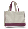 BAGANDTOTE CANVAS TOTE BAG MAROON Cotton Canvas Tote Bag with Inside Zipper Pocket