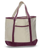 BAGANDTOTE CANVAS TOTE BAG MAROON Jumbo Size Heavy Canvas Deluxe Tote Bag