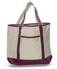 BAGANDTOTE CANVAS TOTE BAG MAROON Jumbo Size Heavy Canvas Deluxe Tote Bag