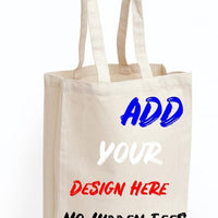 CUSTOM CHEAP CANVAS TOTE BAG / BOOK BAG WITH GUSSET