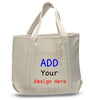 BAGANDTOTE CANVAS TOTE BAG NATURAL CUSTOM JUMBO SIZE HEAVY CANVAS DELUXE TOTE BAG