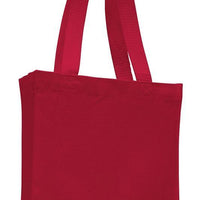 BAGANDTOTE CANVAS TOTE BAG RED Cheap Canvas Tote Bag / Book Bag with Gusset