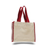 CUSTOM HEAVY CANVAS TOTE BAG WITH COLORED TRIM