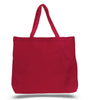BAGANDTOTE CANVAS TOTE BAG RED Jumbo Canvas Wholesale Tote Bag with Long Web Handles