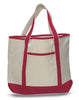 BAGANDTOTE CANVAS TOTE BAG RED Jumbo Size Heavy Canvas Deluxe Tote Bag