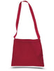 BAGANDTOTE CANVAS TOTE BAG RED Small Messenger Canvas Tote Bag with Long Straps