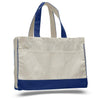 BAGANDTOTE CANVAS TOTE BAG ROYAL Cotton Canvas Tote Bag with Inside Zipper Pocket