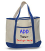 BAGANDTOTE CANVAS TOTE BAG ROYAL CUSTOM JUMBO SIZE HEAVY CANVAS DELUXE TOTE BAG
