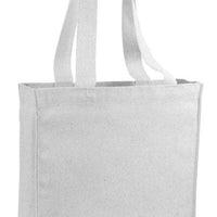 BAGANDTOTE CANVAS TOTE BAG WHITE Cheap Canvas Tote Bag / Book Bag with Gusset
