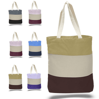 BAGANDTOTE CANVAS TOTE BAG Wholesale Heavy Canvas Tote Bags Tri-Color