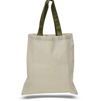 BAGANDTOTE COTTON TOTE BAG ARMY HIGH QUALITY PROMOTIONAL COLOR HANDLES TOTE BAG 100% COTTON