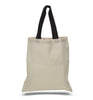 BAGANDTOTE COTTON TOTE BAG BLACK HIGH QUALITY PROMOTIONAL COLOR HANDLES TOTE BAG 100% COTTON