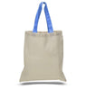 BAGANDTOTE COTTON TOTE BAG CAROLINA BLUE HIGH QUALITY PROMOTIONAL COLOR HANDLES TOTE BAG 100% COTTON