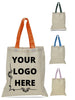 BAGANDTOTE COTTON TOTE BAG Custom Color Handles 100% Cotton Tote Bag