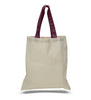 BAGANDTOTE COTTON TOTE BAG Custom Cotton Tote Bag Color Handles