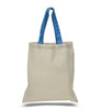 BAGANDTOTE COTTON TOTE BAG Custom Cotton Tote Bag Color Handles