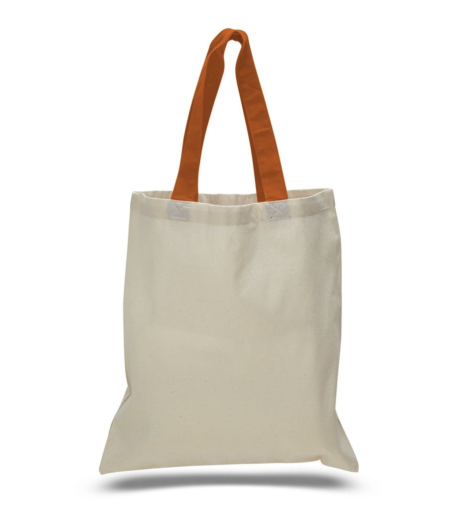 Custom Color Handles 100 Cotton Tote Bag