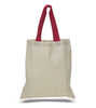 CUSTOM TOTE BAG WITH COLOR HANDLES 100% COTTON