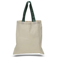 BAGANDTOTE COTTON TOTE BAG FOREST GREEN HIGH QUALITY PROMOTIONAL COLOR HANDLES TOTE BAG 100% COTTON