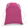 BAGANDTOTE COTTON TOTE BAG HOT PINK Economical Sport Cotton Drawstring Bag Cinch Packs