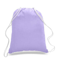 BAGANDTOTE COTTON TOTE BAG LAVENDER Economical Sport Cotton Drawstring Bag Cinch Packs