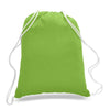 BAGANDTOTE COTTON TOTE BAG LIME Economical Sport Cotton Drawstring Bag Cinch Packs