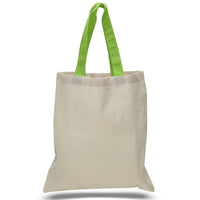 BAGANDTOTE COTTON TOTE BAG LIME HIGH QUALITY PROMOTIONAL COLOR HANDLES TOTE BAG 100% COTTON