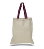 BAGANDTOTE COTTON TOTE BAG MAROON HIGH QUALITY PROMOTIONAL COLOR HANDLES TOTE BAG 100% COTTON