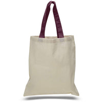 BAGANDTOTE COTTON TOTE BAG MAROON HIGH QUALITY PROMOTIONAL COLOR HANDLES TOTE BAG 100% COTTON