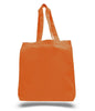 BAGANDTOTE COTTON TOTE BAG ORANGE Economical 100% Cotton Cheap Tote Bags W/Gusset