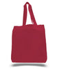 BAGANDTOTE COTTON TOTE BAG RED Economical 100% Cotton Cheap Tote Bags W/Gusset