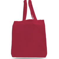 BAGANDTOTE COTTON TOTE BAG RED Economical 100% Cotton Cheap Tote Bags W/Gusset