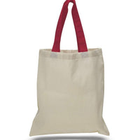 BAGANDTOTE COTTON TOTE BAG RED HIGH QUALITY PROMOTIONAL COLOR HANDLES TOTE BAG 100% COTTON