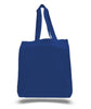 BAGANDTOTE COTTON TOTE BAG ROYAL Economical 100% Cotton Cheap Tote Bags W/Gusset