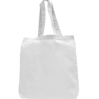 BAGANDTOTE COTTON TOTE BAG WHITE Economical 100% Cotton Cheap Tote Bags W/Gusset