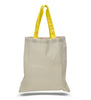 BAGANDTOTE COTTON TOTE BAG YELLOW HIGH QUALITY PROMOTIONAL COLOR HANDLES TOTE BAG 100% COTTON