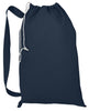 BAGANDTOTE DRAWSTRING SMALL / NAVY Wholesale Heavy Canvas Laundry Bags W/Shoulder Strap